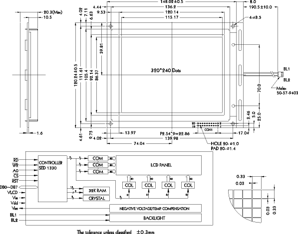 LCD-дисплей PG-320240-D