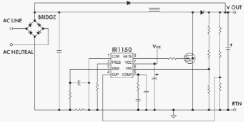 Схема с использованием ИС IR 1150
